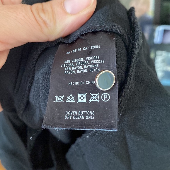 MAEVE ANTHROPOLOGIE Black Taryn Crepe 3/4 Sleeve Shift Dress - Picture 9 of 9